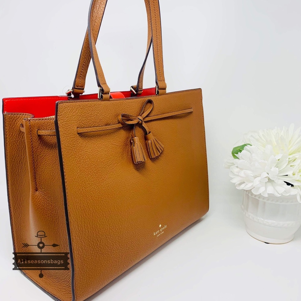 Kate spade tote shoulder bag hayes ginger bread - Picture 3 of 8